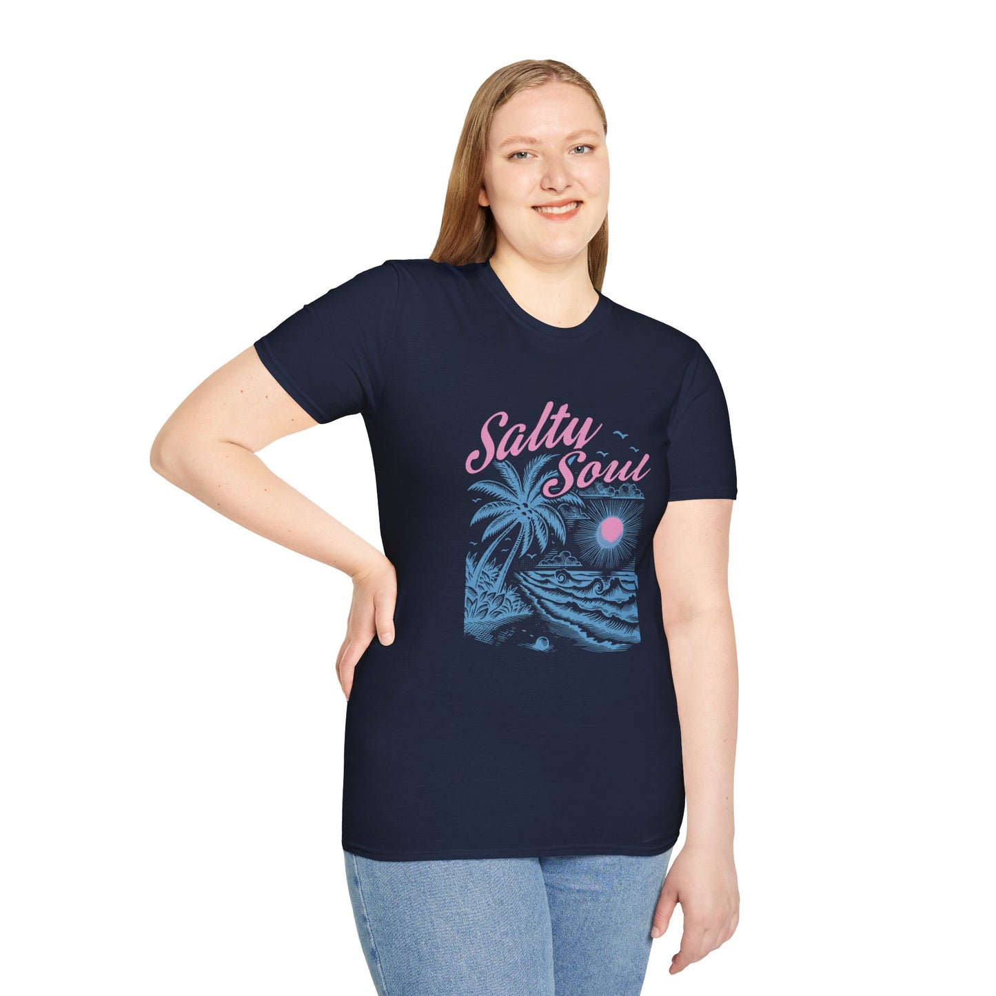 Salty Soul T-Shirt, Beach Vibes Tee, Unisex Summer Shirt, Gift for Coastal Lovers, Casual Everyday Wear