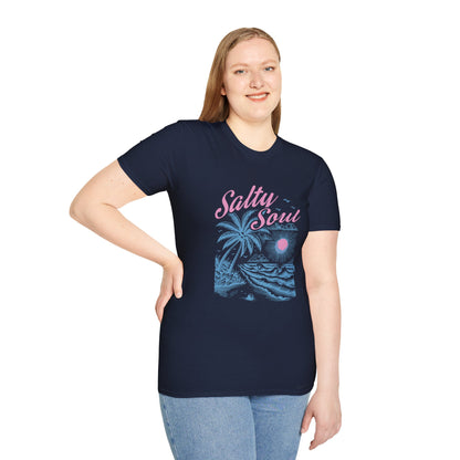 Salty Soul T-Shirt, Beach Vibes Tee, Unisex Summer Shirt, Gift for Coastal Lovers, Casual Everyday Wear