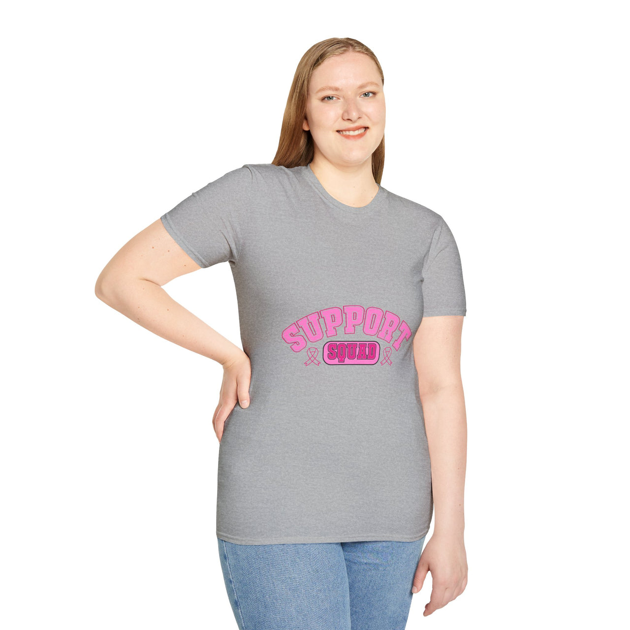 Support Squad T-Shirt — Pink Retro Supportive Graphic Tee