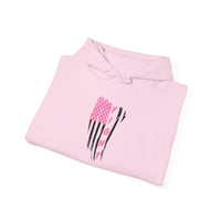 Pink and Black American Flag Graphic Hoodie