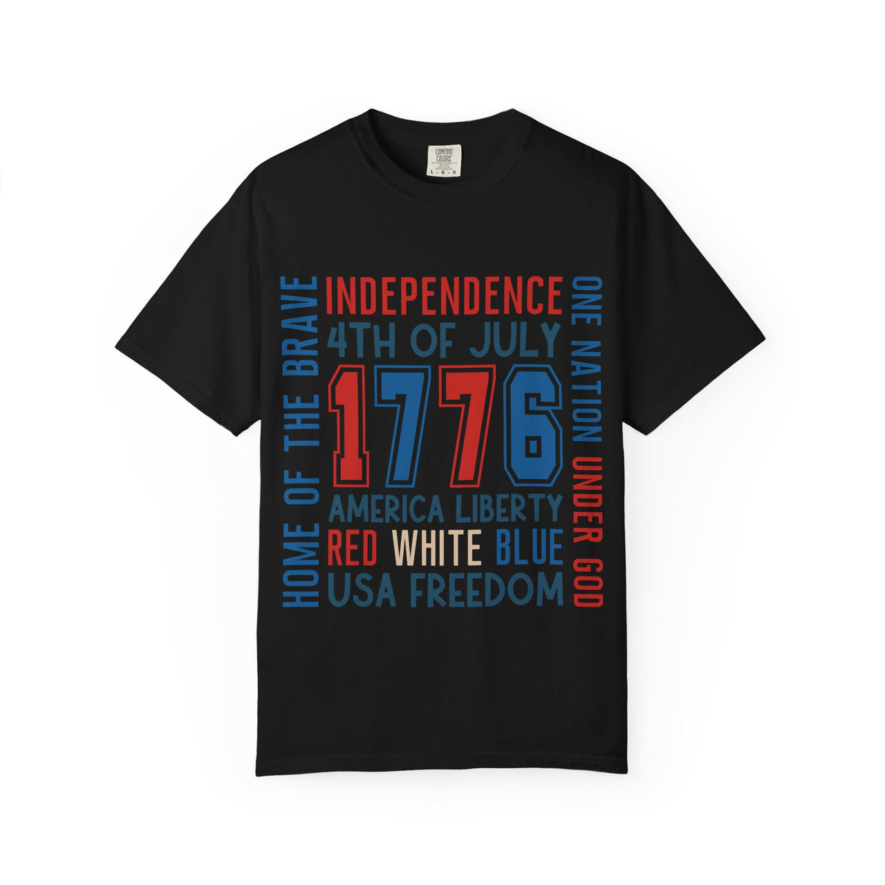 Patriotic Unisex T-Shirt - Celebrate Independence Day, Fourth of July, USA Freedom, Home of the Brave, American Pride - To Be Designs