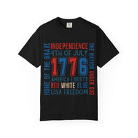 Patriotic Unisex T-Shirt - Celebrate Independence Day, Fourth of July, USA Freedom, Home of the Brave, American Pride - To Be Designs