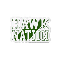 Hawk Nation Die-Cut Magnets | Custom Refrigerator Decor, School Spirit Gifts, Football Fan Gear, Home & Office Decor