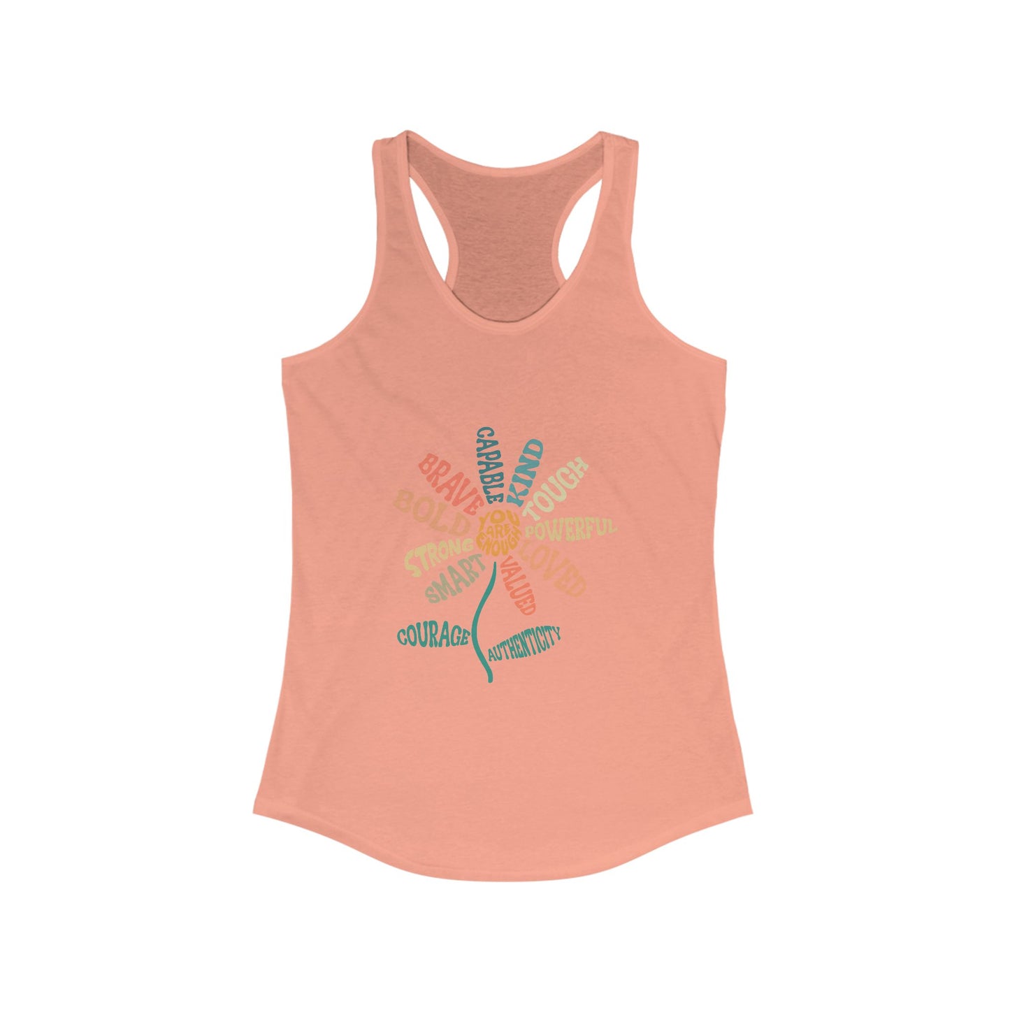 Empowering Women's Racerback Tank Top - Bold, Brave, Strong, Spiritual, Motivational Gym Wear