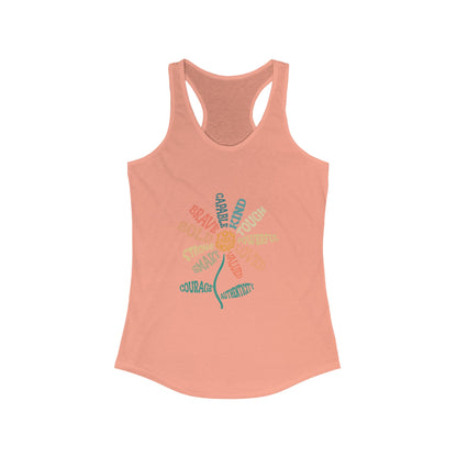 Empowering Women's Racerback Tank Top - Bold, Brave, Strong, Spiritual, Motivational Gym Wear