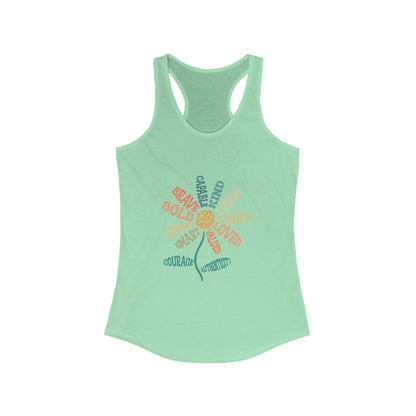 Empowering Women's Racerback Tank Top - Bold, Brave, Strong, Spiritual, Motivational Gym Wear