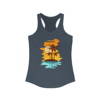 Tropical Paradise Racerback Tank - Perfect for Summer, Beach Days, Yoga, Casual Outings, Gift for Her