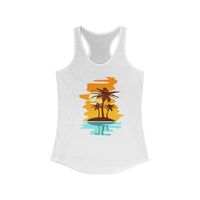 Tropical Paradise Racerback Tank - Perfect for Summer, Beach Days, Yoga, Casual Outings, Gift for Her