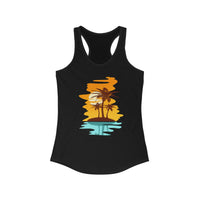 Tropical Paradise Racerback Tank - Perfect for Summer, Beach Days, Yoga, Casual Outings, Gift for Her