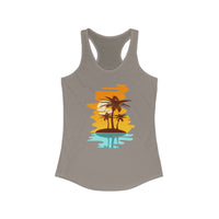 Tropical Paradise Racerback Tank - Perfect for Summer, Beach Days, Yoga, Casual Outings, Gift for Her