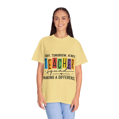 Colorful Teacher T-Shirt | Teacher Squad | Gift for Educators, School Spirit Tee, Classroom Apparel, Inspirational Teacher Gift