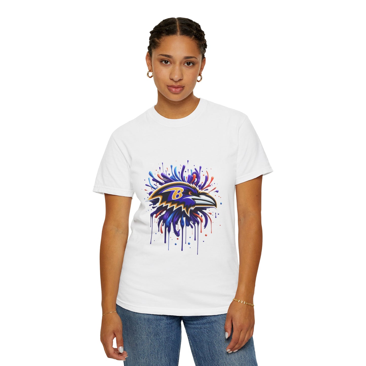 Baltimore Ravens Splatter Graphic T-Shirt, Unisex Sports Apparel, Fan Gear, Game Day Outfit, Gift for Ravens Fans