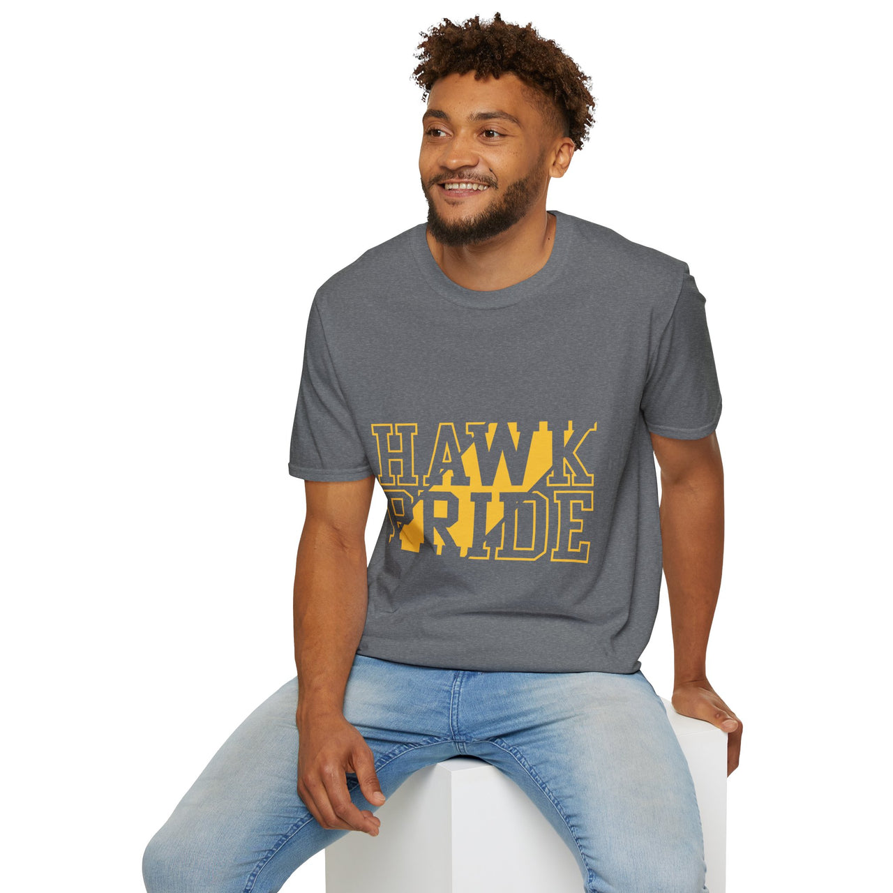 Hawk Pride Unisex T-Shirt, Softstyle Tee for School Spirit, College Apparel, Gifts for Graduates, Casual Wear