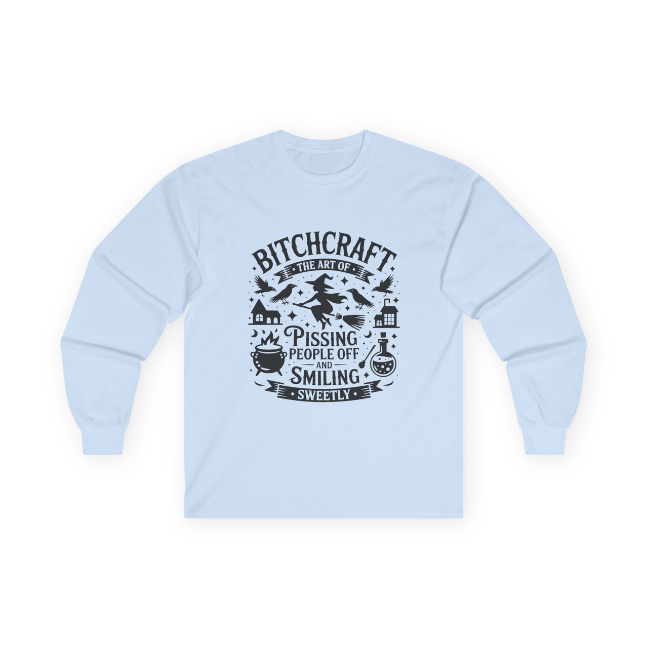 Bitchcraft Unisex Long Sleeve Tee | Funny Witchy Shirt, Gifts for Witches, Halloween Apparel, Spooky Season Wear, Casual Outfit