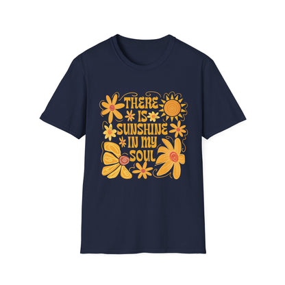 Sunshine in My Soul T-Shirt, Bright Floral Tee, Inspirational Shirt, Gift for Friend, Summer Outfit, Casual Wear - To Be Designs