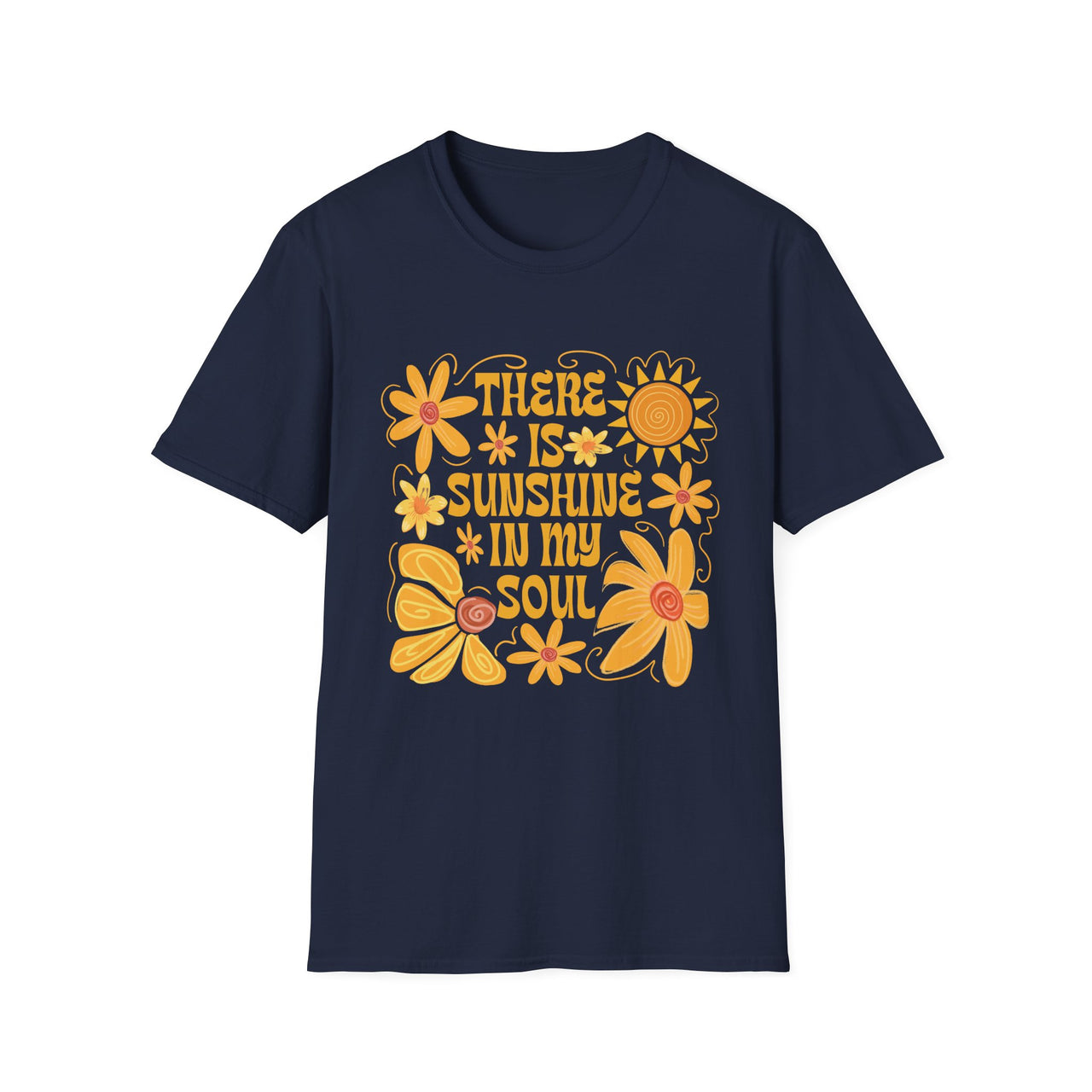 Sunshine in My Soul T-Shirt, Bright Floral Tee, Inspirational Shirt, Gift for Friend, Summer Outfit, Casual Wear - To Be Designs