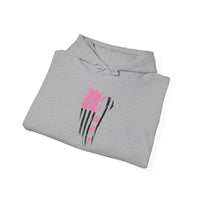 Pink and Black American Flag Graphic Hoodie