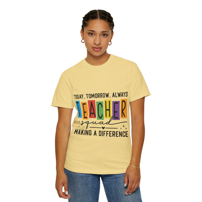 Colorful Teacher T-Shirt | Teacher Squad | Gift for Educators, School Spirit Tee, Classroom Apparel, Inspirational Teacher Gift