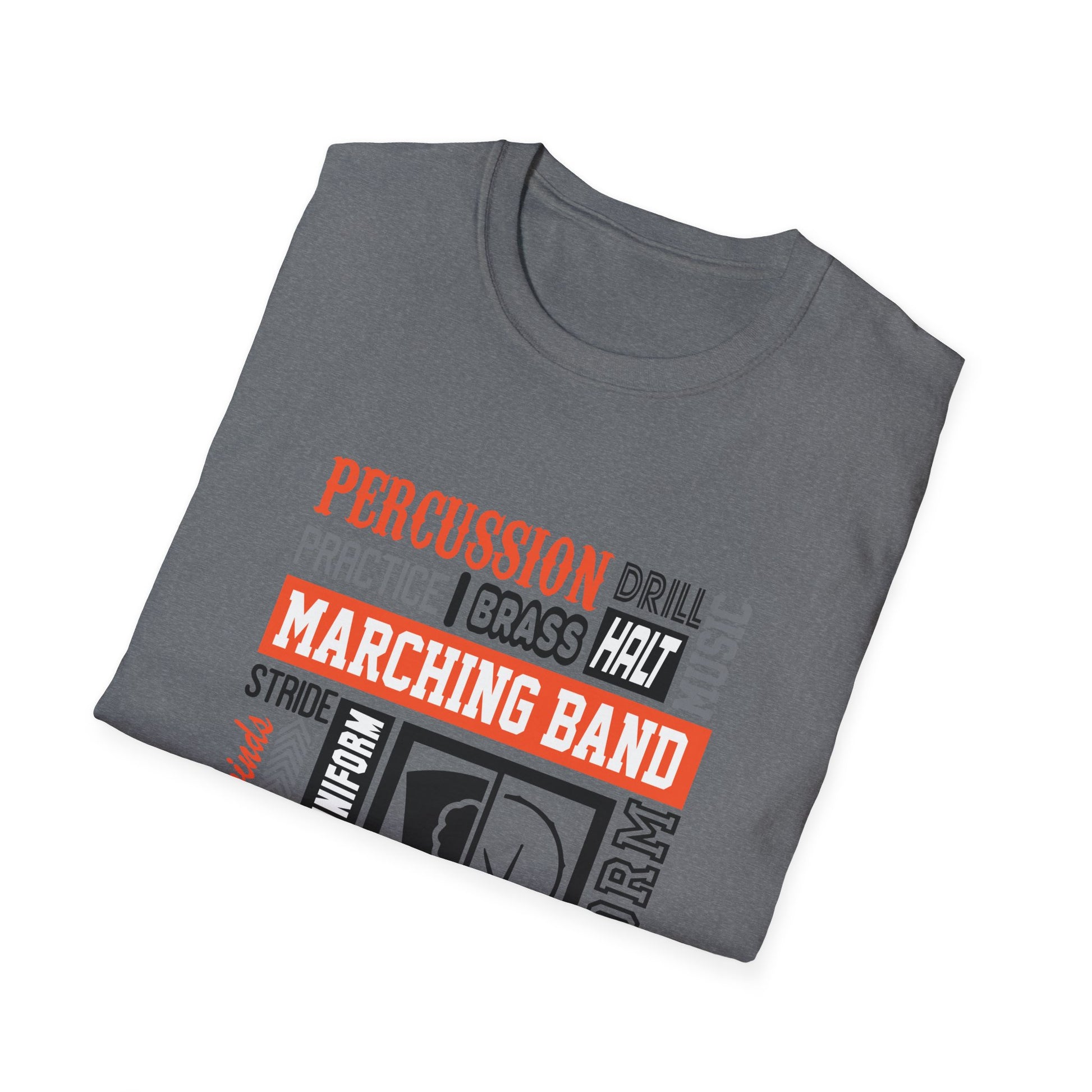 Marching Band Unisex Softstyle T-Shirt, Music Lover Tee, Drum Corps Apparel, Band Performance Shirt, Gift for Musicians, Marching [...] - To Be Designs