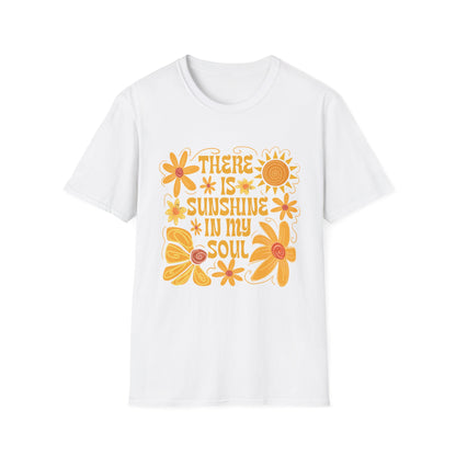 Sunshine in My Soul T-Shirt, Bright Floral Tee, Inspirational Shirt, Gift for Friend, Summer Outfit, Casual Wear - To Be Designs