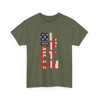 Bluffton South Carolina, Patriotic Unisex Heavy Cotton Tee, Casual Wear, Gift for Independence Day, Everyday Fashion, USA Pride Shirt