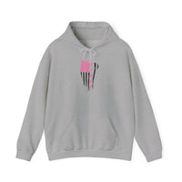 Pink and Black American Flag Graphic Hoodie