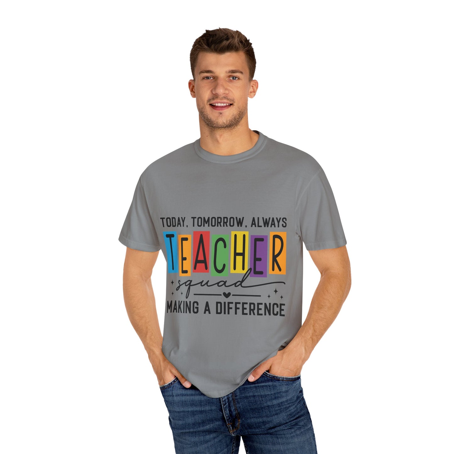 Colorful Teacher T-Shirt | Teacher Squad | Gift for Educators, School Spirit Tee, Classroom Apparel, Inspirational Teacher Gift