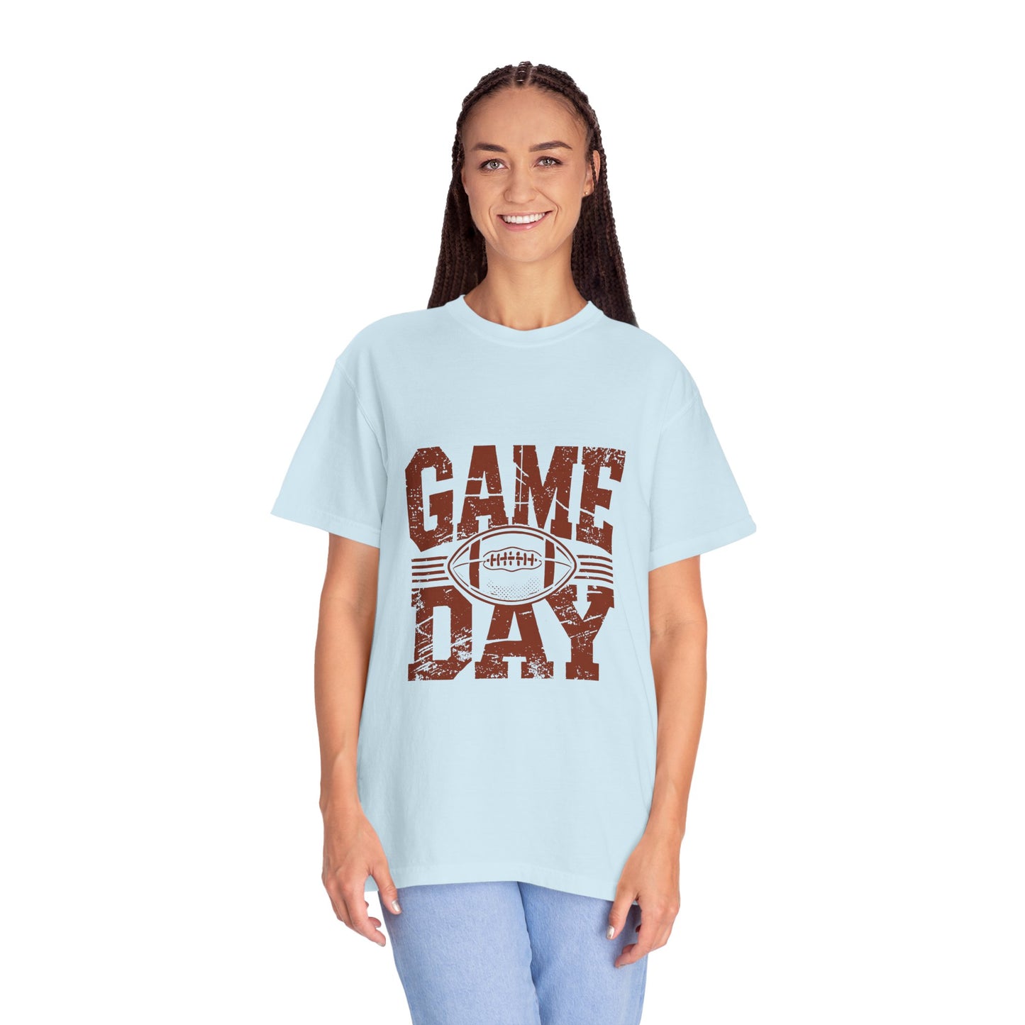 Game Day Unisex Garment-Dyed T-shirt, Football Tee, Sports Apparel, Gift for Him, Casual Wear, Tailgate Outfit, Game Night Shirt