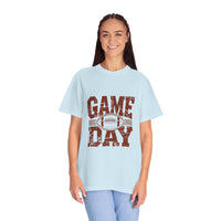 Game Day Unisex Garment-Dyed T-shirt, Football Tee, Sports Apparel, Gift for Him, Casual Wear, Tailgate Outfit, Game Night Shirt