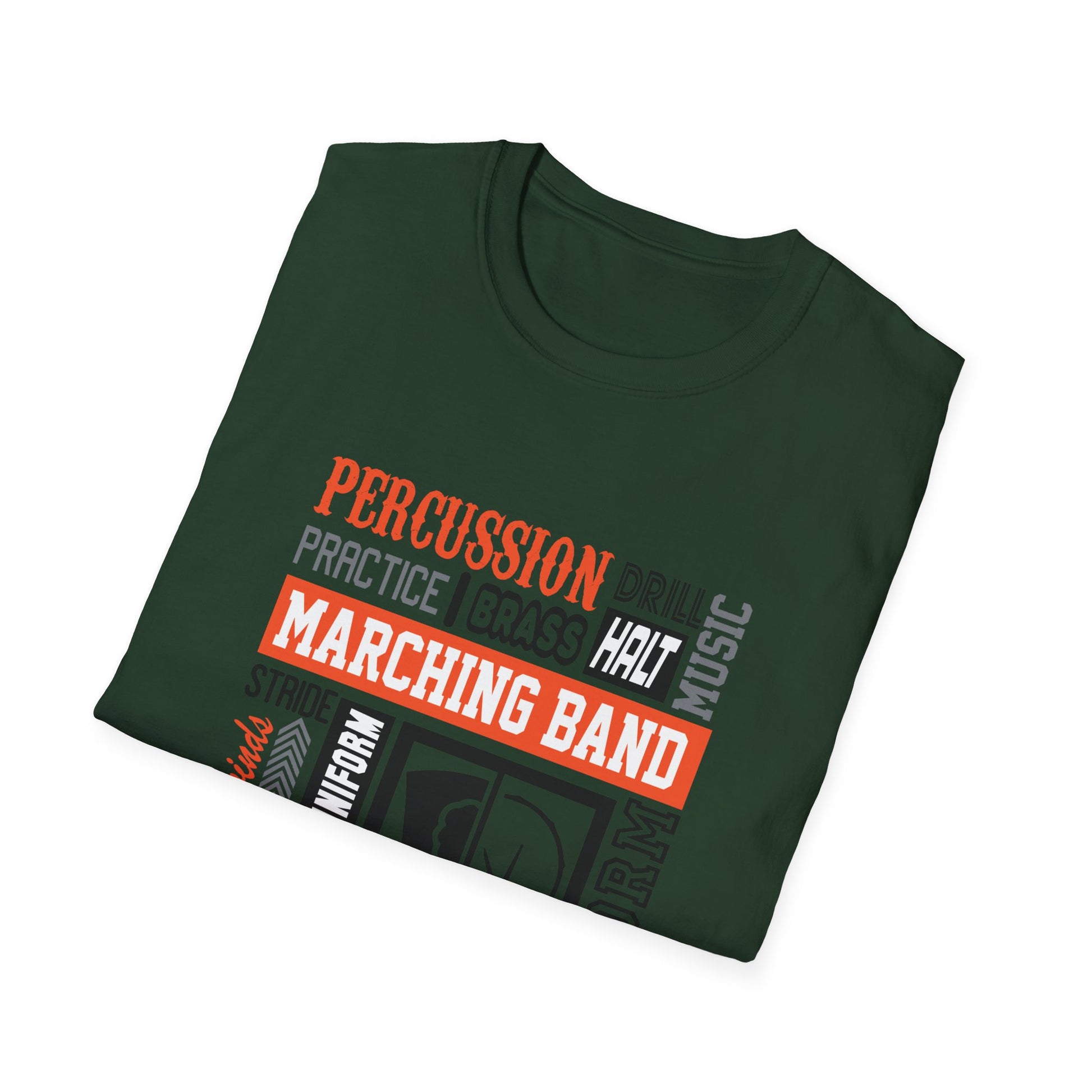 Marching Band Unisex Softstyle T-Shirt, Music Lover Tee, Drum Corps Apparel, Band Performance Shirt, Gift for Musicians, Marching [...] - To Be Designs