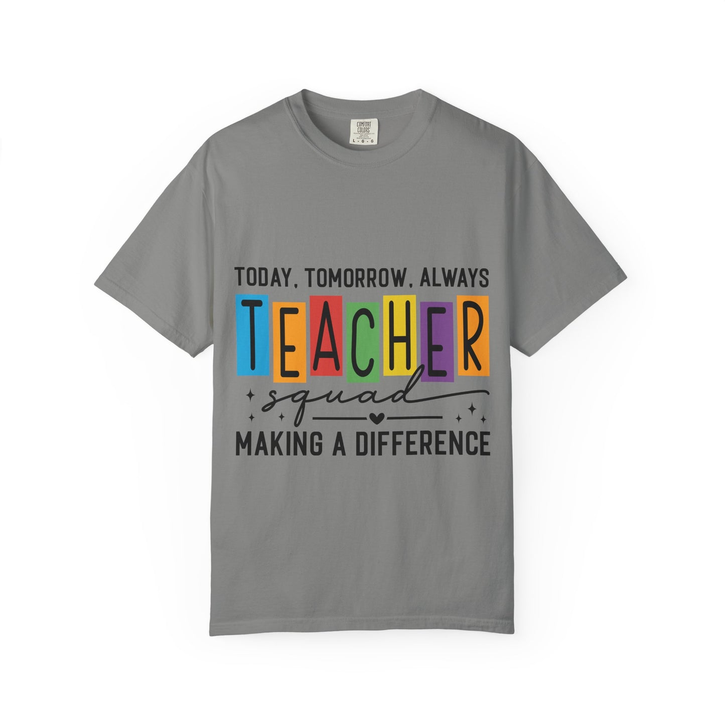 Colorful Teacher T-Shirt | Teacher Squad | Gift for Educators, School Spirit Tee, Classroom Apparel, Inspirational Teacher Gift