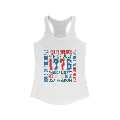 Patriotic Women's Tank Top | 4th of July, Independence Day, Summer BBQs, USA Freedom, Red White Blue Gear - To Be Designs