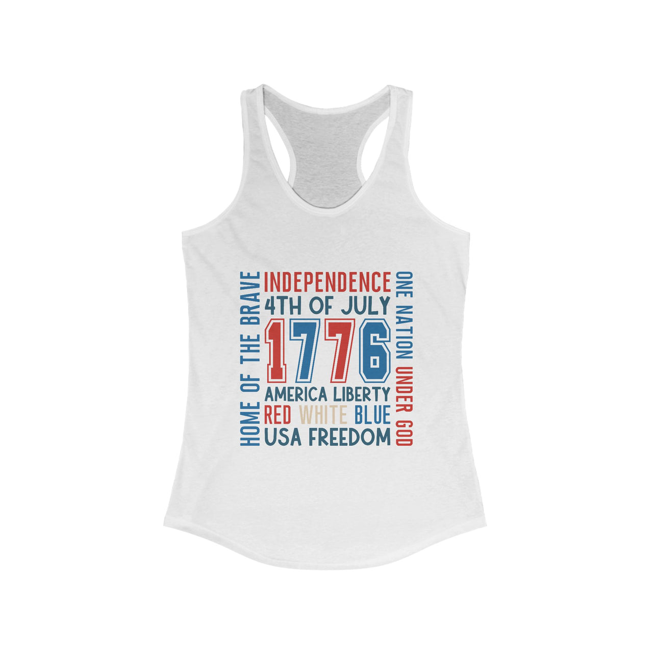 Patriotic Women's Tank Top | 4th of July, Independence Day, Summer BBQs, USA Freedom, Red White Blue Gear - To Be Designs