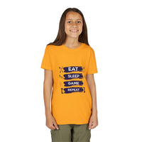 Eat, Sleep, Game, Repeat Youth Gamer Tee | Eat Sleep Game Repeat | Perfect for Birthdays, Gaming Events, Casual Wear, Holidays, and Everyday Fun
