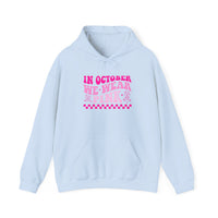 Breast Cancer Awareness Hoodie — “In October We Wear Pink” Pink Ribbon Hoodie