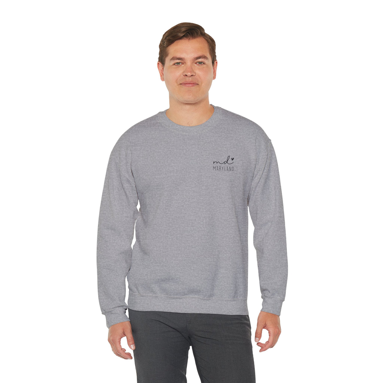 Maryland MD Cozy Unisex Crewneck Sweatshirt, Comfy Layering Piece, Perfect Gift for Friends, Relaxed Style for Every Season, Casual Sweat