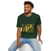 Hawk Pride Unisex T-Shirt, Softstyle Tee for School Spirit, College Apparel, Gifts for Graduates, Casual Wear