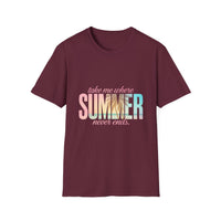 Summer Vibes Unisex Softstyle T-Shirt - Perfect for Beach Days, Vacation, Casual Wear, Gifts, Summer Parties - To Be Designs