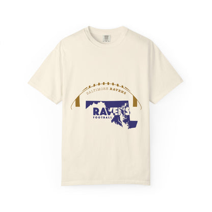 Baltimore Ravens Garment-Dyed T-Shirt - Unisex Football Fan Tee, Casual Wear, Game Day Apparel, Sports Merchandise, Birthday Gift
