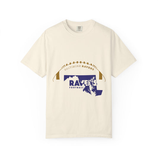 Baltimore Ravens Garment-Dyed T-Shirt - Unisex Football Fan Tee, Casual Wear, Game Day Apparel, Sports Merchandise, Birthday Gift