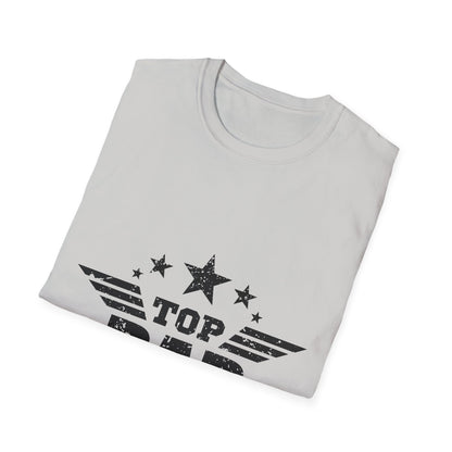 Top Dad Unisex Softstyle T-Shirt, Father's Day Gift, Casual Tee, Dad Apparel, Birthday Present, Family Gathering Wear - To Be Designs
