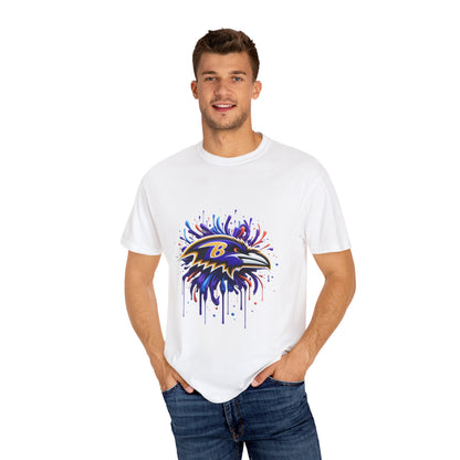 Baltimore Ravens Splatter Graphic T-Shirt, Unisex Sports Apparel, Fan Gear, Game Day Outfit, Gift for Ravens Fans