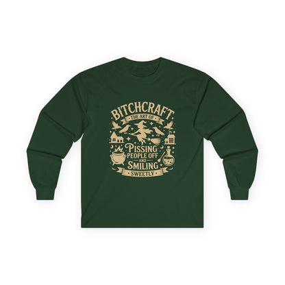 Bitchcraft Unisex Long Sleeve Tee | Funny Witchy Shirt, Gifts for Witches, Halloween Apparel, Spooky Season Wear, Casual Outfit