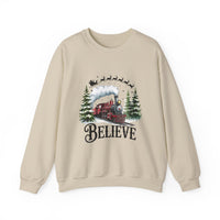 Believe Holiday Sweatshirt — Vintage Train Christmas Crewneck