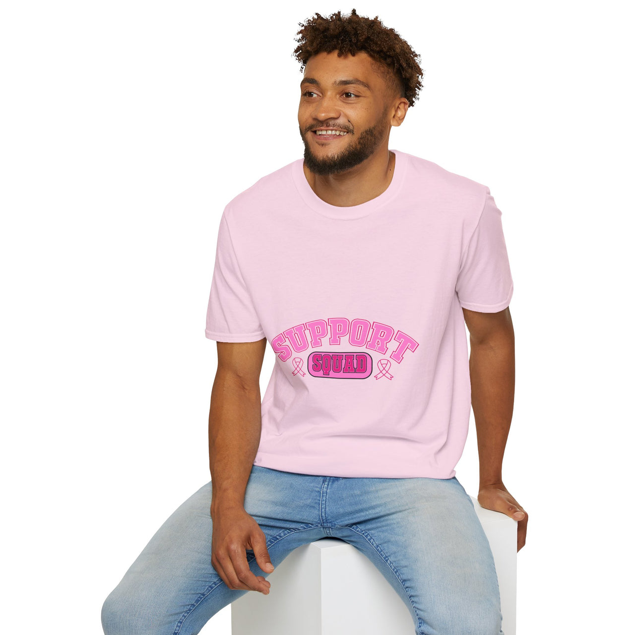 Support Squad T-Shirt — Pink Retro Supportive Graphic Tee