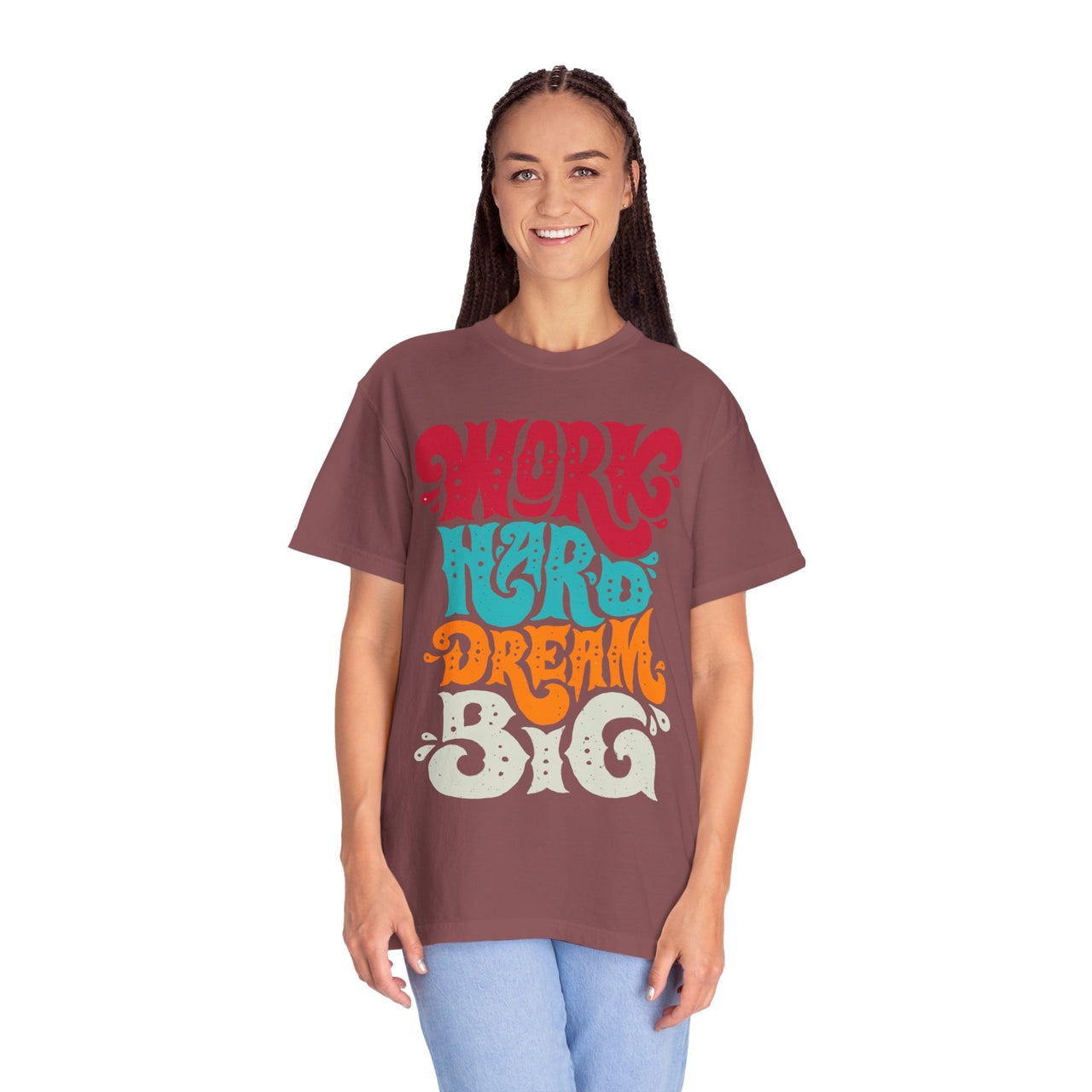 Motivational T-Shirt - "Work Hard Dream Big" - Unisex Tee, Inspirational Gift, Casual Wear, Trending Apparel, Perfect for Everyday