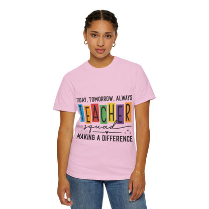 Colorful Teacher T-Shirt | Teacher Squad | Gift for Educators, School Spirit Tee, Classroom Apparel, Inspirational Teacher Gift