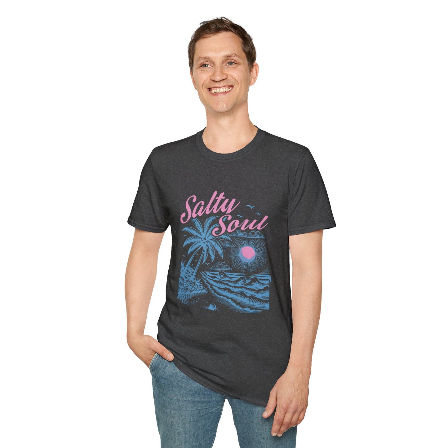 Salty Soul T-Shirt, Beach Vibes Tee, Unisex Summer Shirt, Gift for Coastal Lovers, Casual Everyday Wear
