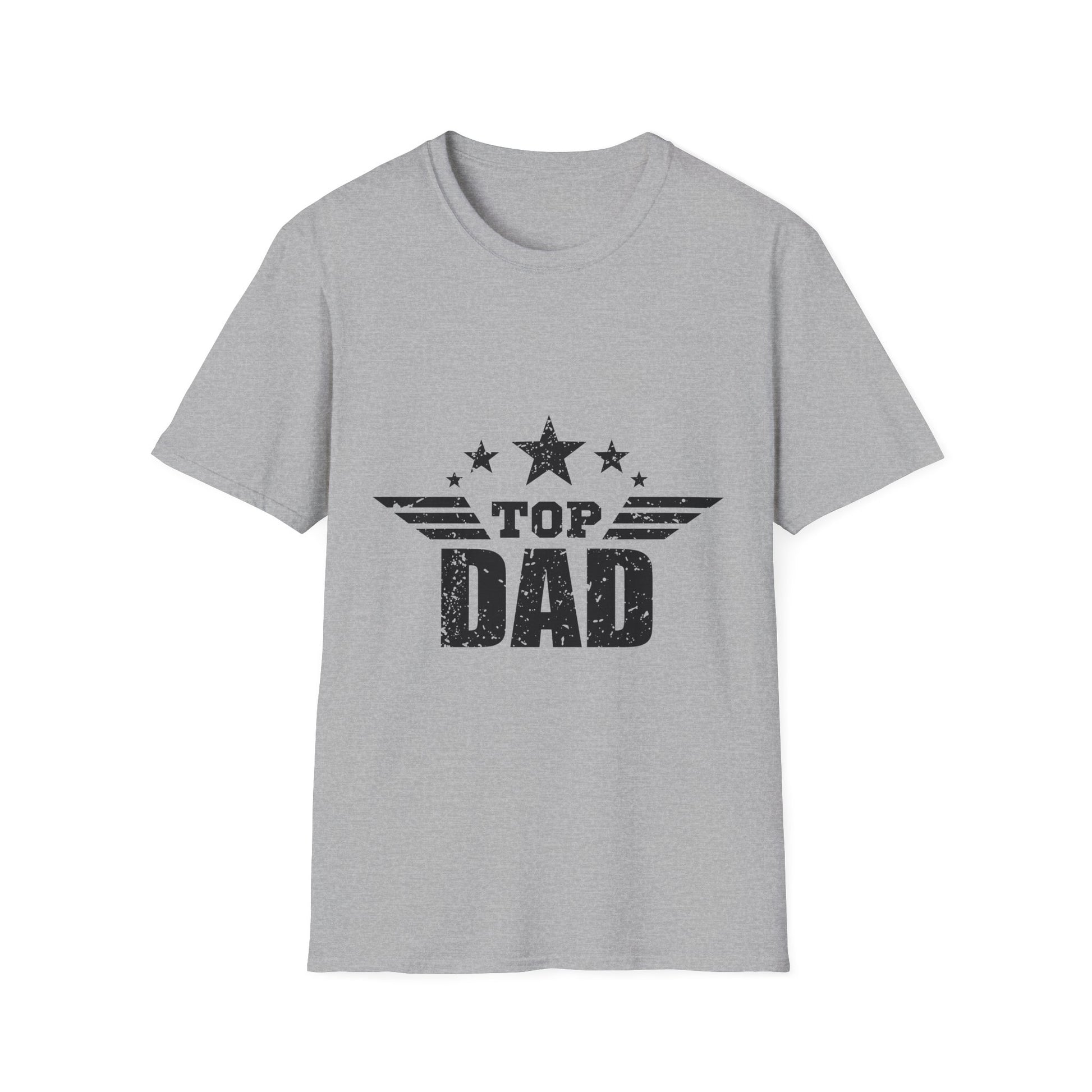 Top Dad Unisex Softstyle T-Shirt, Father's Day Gift, Casual Tee, Dad Apparel, Birthday Present, Family Gathering Wear - To Be Designs