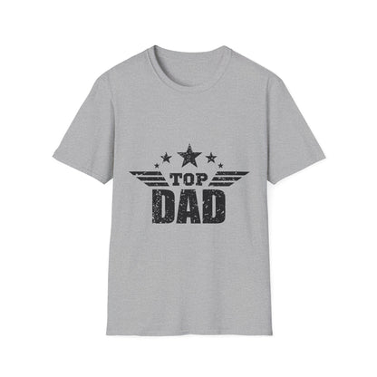 Top Dad Unisex Softstyle T-Shirt, Father's Day Gift, Casual Tee, Dad Apparel, Birthday Present, Family Gathering Wear - To Be Designs